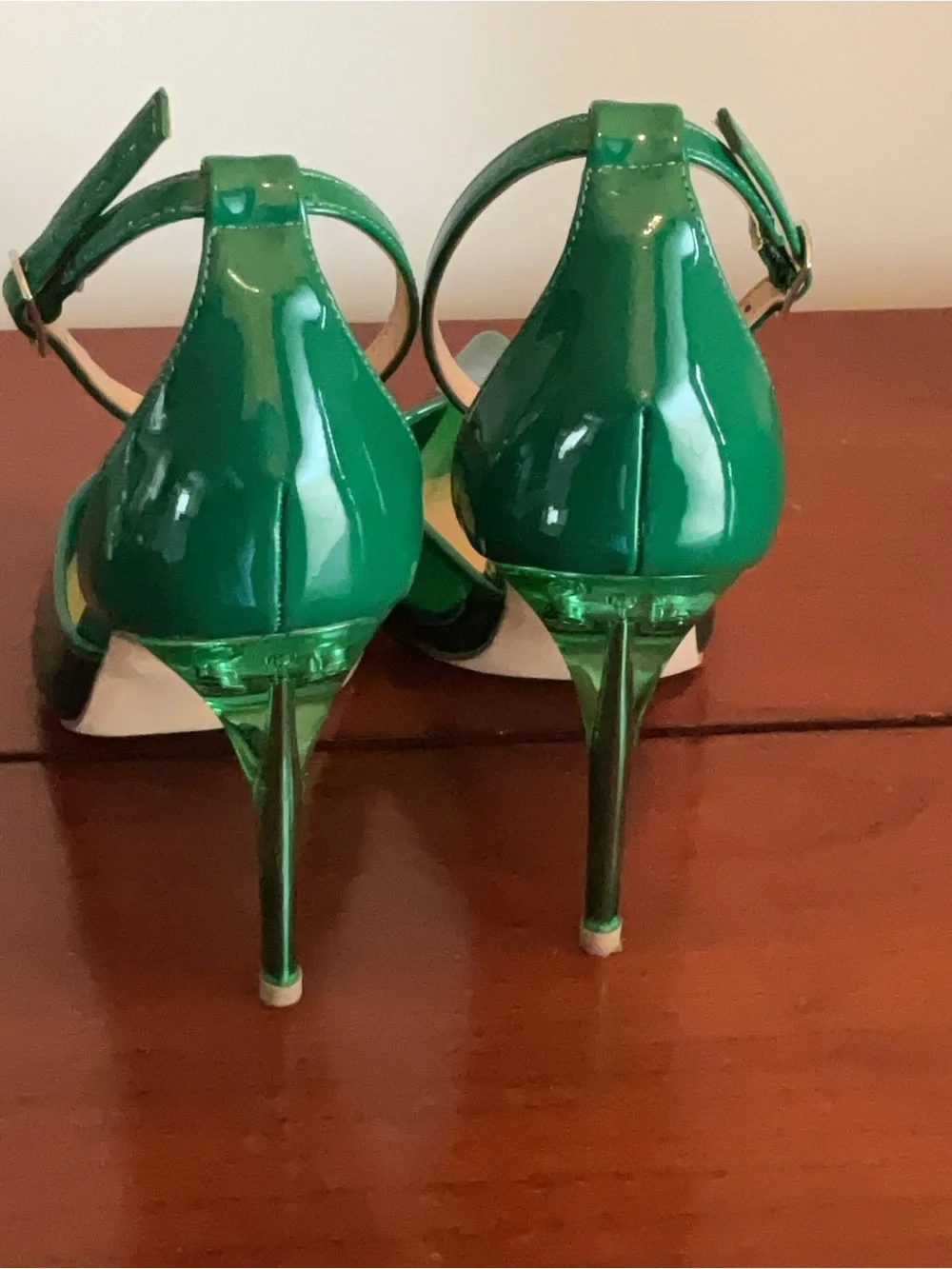 Steve Madden Emerald Patent Pointed-Toe Ankle-Strap Heels